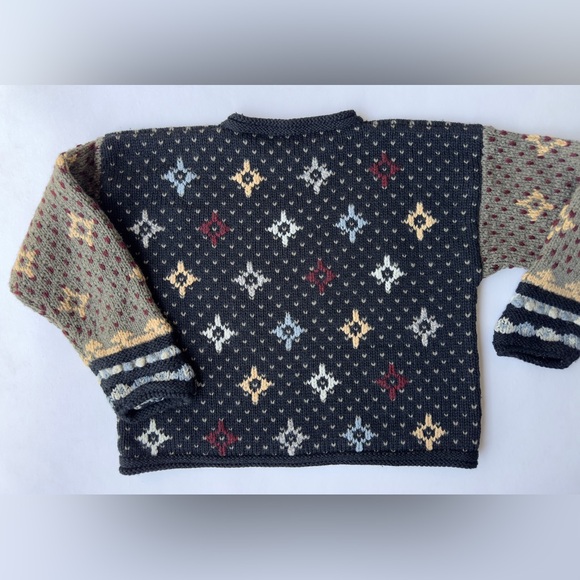 Vintage L.L. Bean Multicolor Patterned Wool Blend Sweater Woman’s Size M - Picture 10 of 11